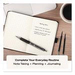 Signo 207 Gel Pen, Retractable, Medium 0.7 mm, Black Ink, Clear/Black Barrel, 8/Pack