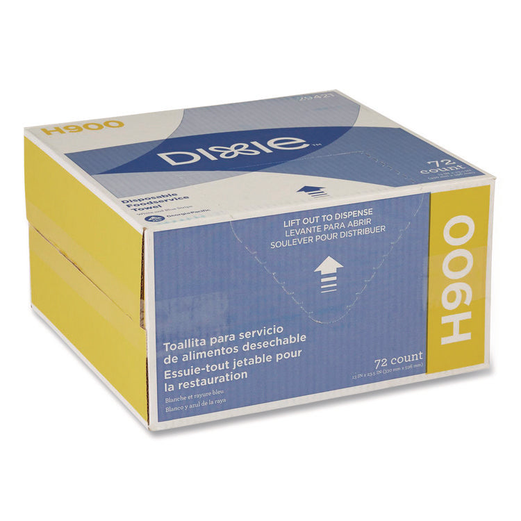 H900 Disposable Cleaning Towel, 1-Ply, 13 x 23.5, White/Blue, 72 Towels/Box
