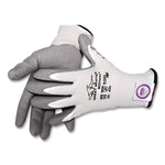 Great White 3GX Seamless Knit Dyneema Diamond Blended Gloves, EN388: 4542, Small, White/Gray, Pair