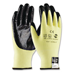KEV Seamless Knit Kevlar Gloves, EN388: 3X21B, Medium, Yellow/Black, 12 Pairs