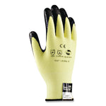 KEV Seamless Knit Kevlar Gloves, EN388: 3X21B, X-Large, Yellow/Black, 12 Pairs