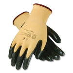 KEV Seamless Knit Kevlar Gloves, EN388: 3X21B, X-Large, Yellow/Black, 12 Pairs