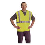 ANSI Class 2 Hook and Loop Safety Vest, 2X-Large, Hi-Viz Lime Yellow