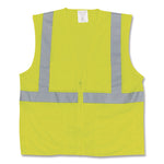 ANSI Class 2 Two-Pocket Zipper Mesh Safety Vest, 2X-Large, Hi-Viz Lime Yellow