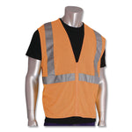 ANSI Class 2 Two-Pocket Zipper Mesh Safety Vest, Polyester Mesh, 2X-Large, Orange