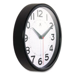 Metro Wall Clock, 9" Diameter, Black Case, 1 Aa (sold Separately)