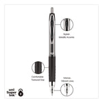 Signo 207 Gel Pen Value Pack, Retractable, Medium 0.7 mm, Black Ink, Smoke/Black Barrel, 36/Box