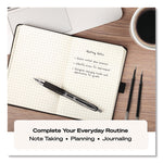 Signo 207 Gel Pen, Retractable, Medium 0.7 mm, Black Ink, Smoke/Black Barrel, 4/Pack