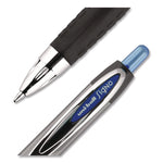 Signo 207 Gel Pen, Retractable, Medium 0.7 mm, Blue Ink, Smoke/Black/Blue Barrel, 4/Pack