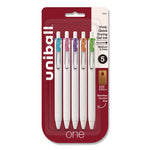uniONE Gel Pen, Retractable, Medium 0.7 mm, Assorted Fashion Ink and Barrel Colors, 5/Pack