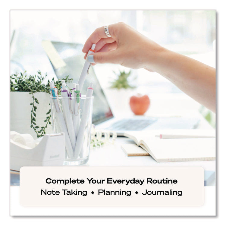 uniONE Gel Pen, Retractable, Medium 0.7 mm, Assorted Fashion Ink and Barrel Colors, 5/Pack