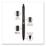 207 Plus+ Gel Pen, Retractable, Medium 0.7 mm, Black Ink, Black Barrel, 4/Pack
