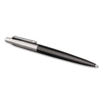 Jotter Bond Street Ballpoint Pen, Retractable, Medium 1 mm, Blue Ink, Black/Chrome Barrel