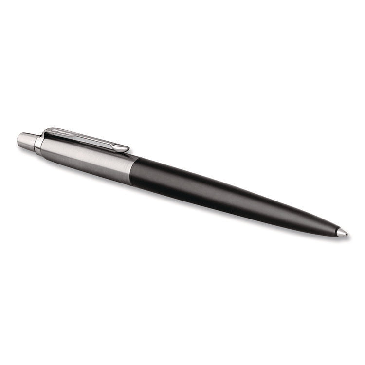 Jotter Bond Street Ballpoint Pen, Retractable, Medium 1 mm, Blue Ink, Black/Chrome Barrel