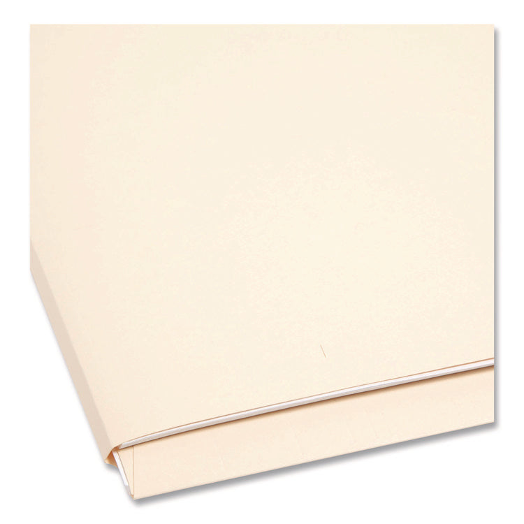 Heavyweight End Tab Fastener Folders, Interior Back-Cover Pocket, 0.75" Expansion, 2 Fasteners, Letter Size, Manila, 50/Box