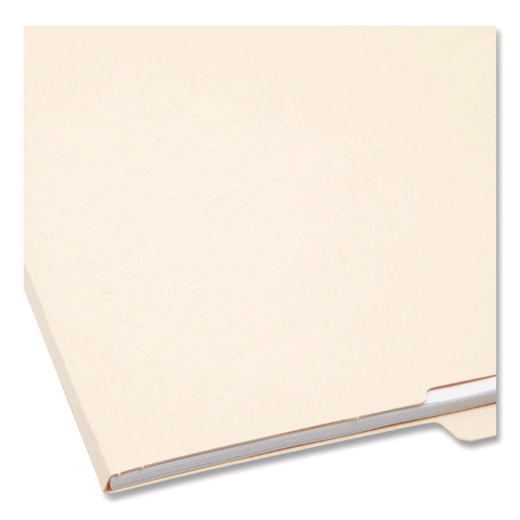 Heavyweight Manila End Tab Folders, 9" High Front, 1/2-Cut Tabs: Top, Letter Size, 0.75" Expansion, Manila, 100/Box