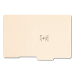 Heavyweight Manila End Tab Folders, 9" High Front, 1/2-Cut Tabs: Bottom, Letter Size, 0.75" Expansion, Manila, 100/Box