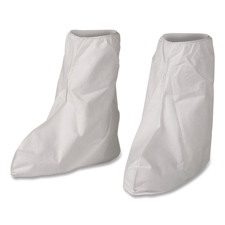 A40 Liquid and Particle Protection Boot Covers, One Size Fits Most, White, 400/Carton