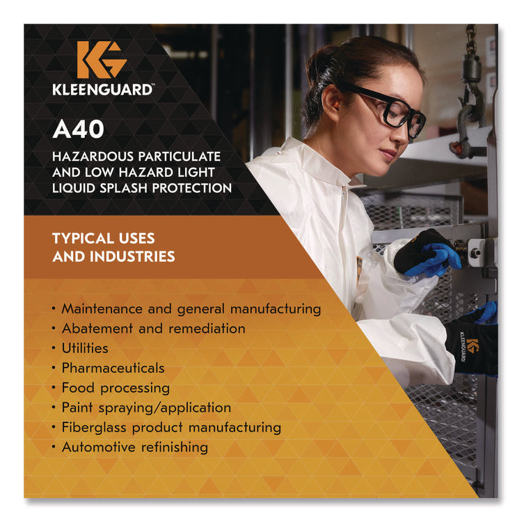 A40 Liquid and Particle Protection Boot Covers, One Size Fits Most, White, 400/Carton