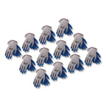 GP Latex-Coated Cotton/Polyester Gloves, EN388: 1111, 10" Long, Medium, Gray/Blue, 12 Pairs