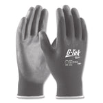 GP Polyurethane-Coated Nylon Gloves, EN388: 1111, 10" Long, Large, Gray, 12 Pairs
