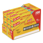 Cling'N Seal Plastic Food Wrap, 200 sq ft, 12 Rolls/Carton