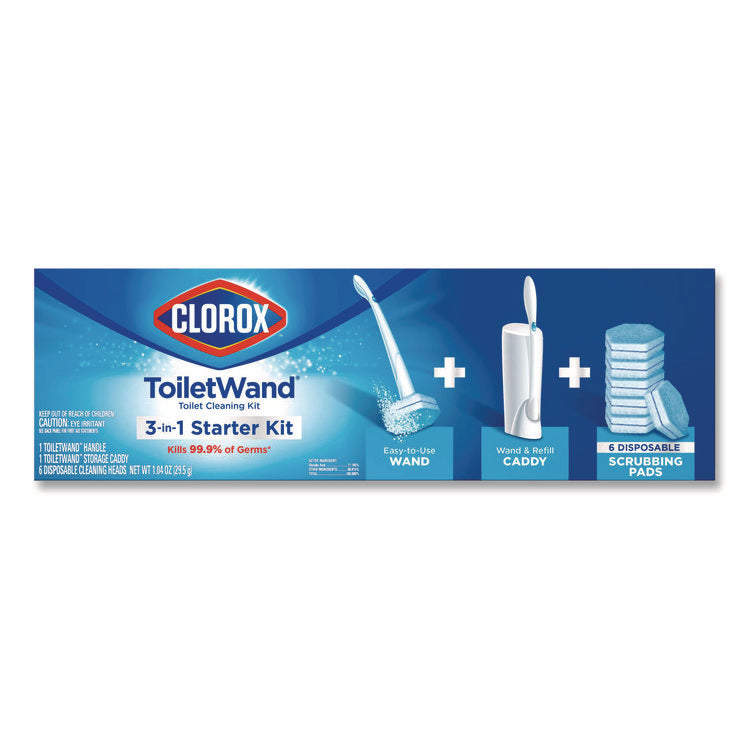 Toiletwand Disposable Toilet Cleaning System: Handle, Caddy And Refills, White