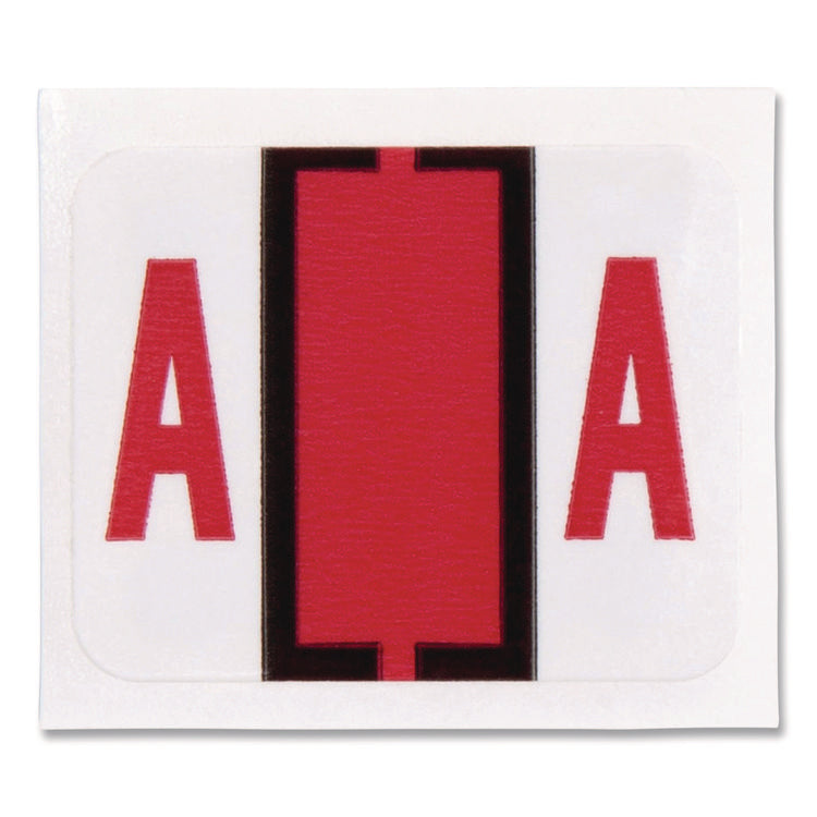 A-Z Color-Coded End Tab Filing Labels, A-Z, 1 X 1.25, White, 500/roll, 26 Rolls/box