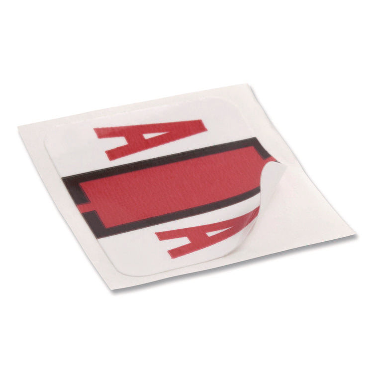 A-Z Color-Coded End Tab Filing Labels, A-Z, 1 X 1.25, White, 500/roll, 26 Rolls/box