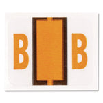A-Z Color-Coded End Tab Filing Labels, B, 1 X 1.25, White, 500/roll