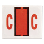 A-Z Color-Coded End Tab Filing Labels, C, 1 X 1.25, White, 500/roll