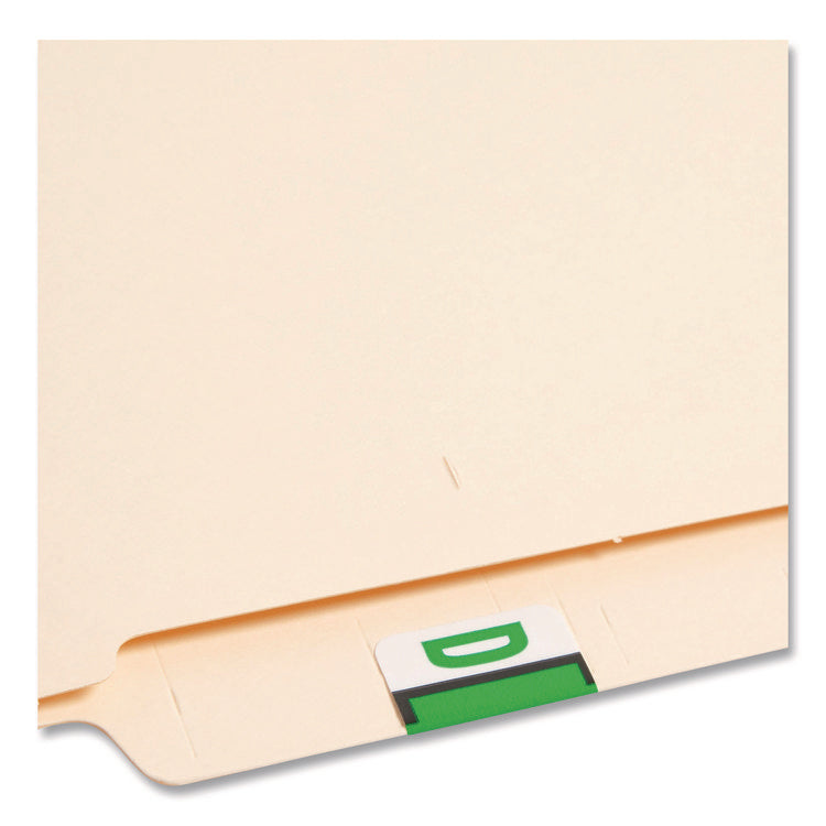 A-Z Color-Coded End Tab Filing Labels, D, 1 X 1.25, White, 500/roll