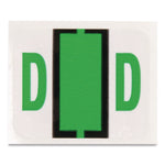 A-Z Color-Coded End Tab Filing Labels, D, 1 X 1.25, White, 500/roll