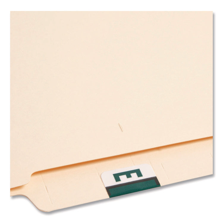 A-Z Color-Coded End Tab Filing Labels, E, 1 X 1.25, White, 500/roll
