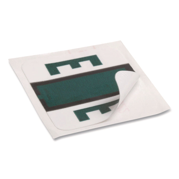 A-Z Color-Coded End Tab Filing Labels, E, 1 X 1.25, White, 500/roll