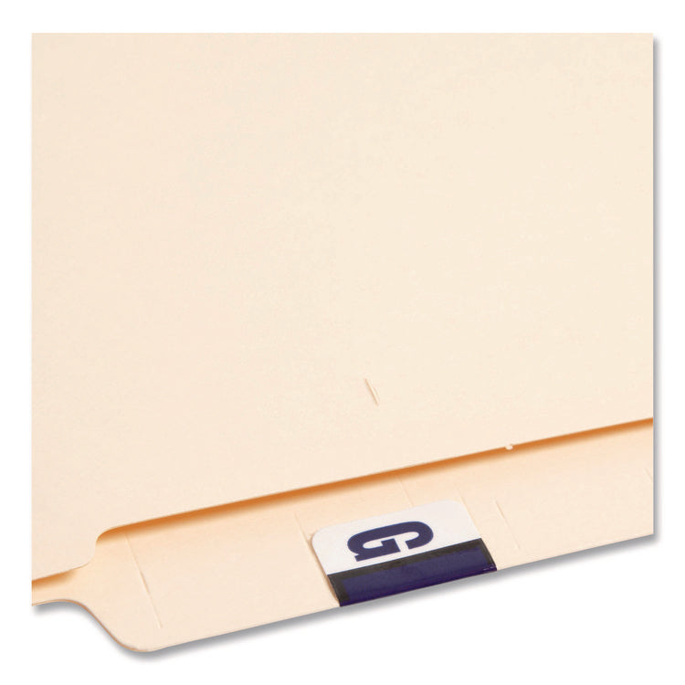 A-Z Color-Coded End Tab Filing Labels, G, 1 X 1.25, White, 500/roll