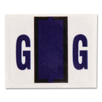A-Z Color-Coded End Tab Filing Labels, G, 1 X 1.25, White, 500/roll