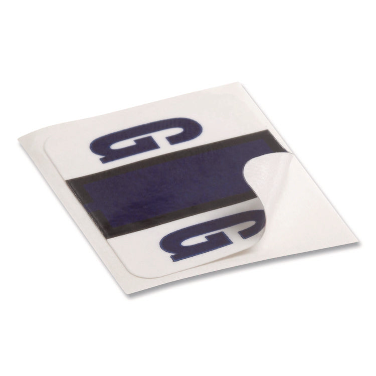 A-Z Color-Coded End Tab Filing Labels, G, 1 X 1.25, White, 500/roll