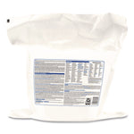 Bleach Germicidal Wipes, Refill for Bucket, 1-Ply, 12 x 12, Unscented, White, 110/Pouch