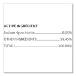 Bleach Germicidal Wipes, Refill for Bucket, 1-Ply, 12 x 12, Unscented, White, 110/Pouch