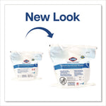 Bleach Germicidal Wipes, 1-Ply, 12 x 12, Unscented, White, 110/Refill, 2 Refills/Carton