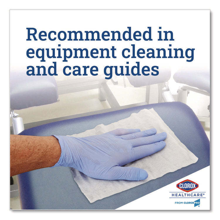 Bleach Germicidal Wipes, 1-Ply, 12 x 12, Unscented, White, 110/Refill, 2 Refills/Carton