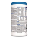 Bleach Germicidal Wipes, 1-Ply, 6 x 5, Unscented, White, 150/Canister, 6 Canisters/Carton