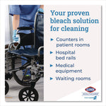 Bleach Germicidal Wipes, 1-Ply, 6 x 5, Unscented, White, 150/Canister, 6 Canisters/Carton