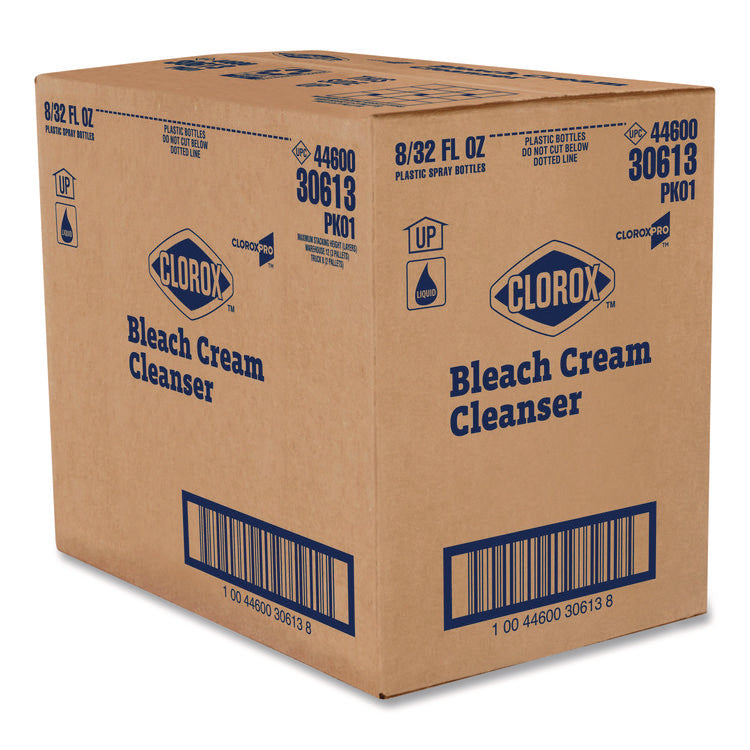 Bleach Cream Cleanser, Fresh Scent, 32 Oz Bottle, 8/carton