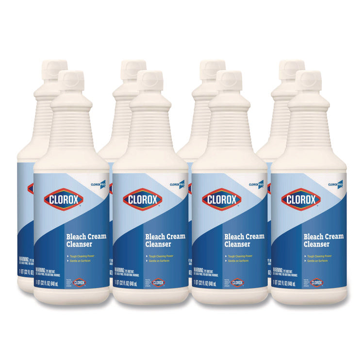 Bleach Cream Cleanser, Fresh Scent, 32 Oz Bottle, 8/carton