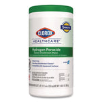 Hydrogen Peroxide Cleaner Disinfectant Wipes, 9 x 6.75, Unscented, White, 95/Canister, 6 Canisters/Carton