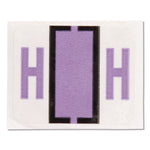 A-Z Color-Coded End Tab Filing Labels, H, 1 X 1.25, White, 500/roll