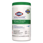 Hydrogen Peroxide Cleaner Disinfectant Wipes, 6.75 x 9, White, 95/Canister