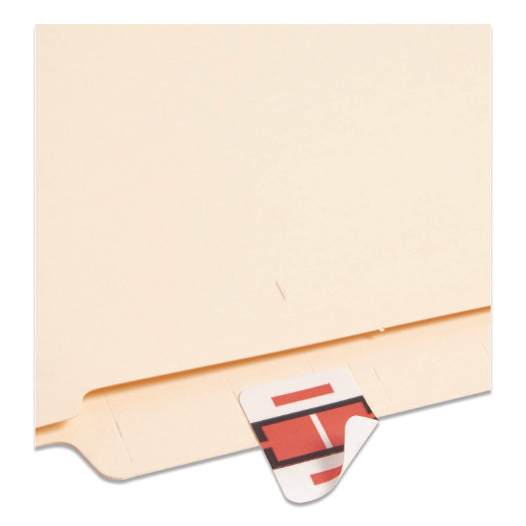 A-Z Color-Coded End Tab Filing Labels, I, 1 X 1.25, White, 500/roll